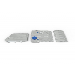 Алюминиевый комплект защит картера, КПП, РК BMW X4, 20i; 20d; 30i; 30d; M40i с 2018 года