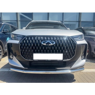 Защита переднего бампера из нержавеющей стали d60 мм Chery Tiggo 7L