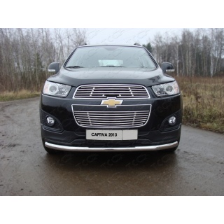 Защита переднего бампера из нержавеющей стали 60 мм CHEVROLET Captiva (Шевроле Каптива)