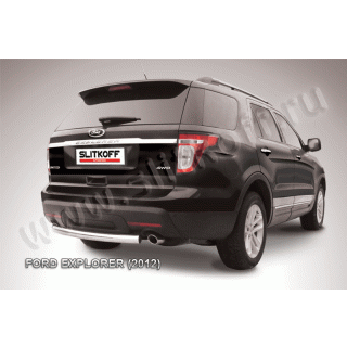 Защита заднего бампера d76 мм из нержавеющей стали FORD Explorer (Форд Експлорер) с 2012 года выпуска