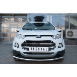 Защита переднего бампера d63 мм FORD EcoSport (Форд ЭкоСпорт) с 2014 года
