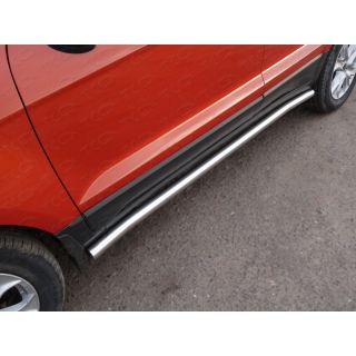 Пороги труба d60 мм из нержавеющей стали FORD EcoSport (Форд ЭкоСпорт) с 2014 года