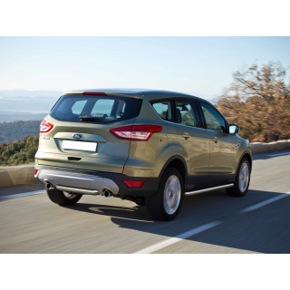 Защита заднего бампера d57 мм короткая из нержавеющей стали FORD Kuga (Форд Куга) с 2013 года