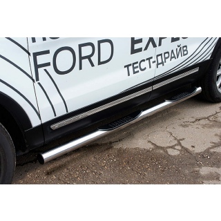 Пороги труба d76 мм с пластиковыми накладками FORD Explorer (Форд Експлорер)