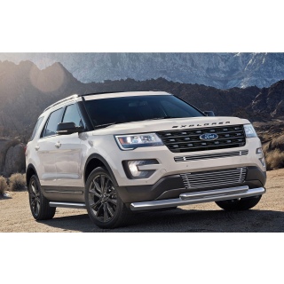 Защита переднего бампера двойная 76-57 мм FORD Explorer (Форд Експлорер)