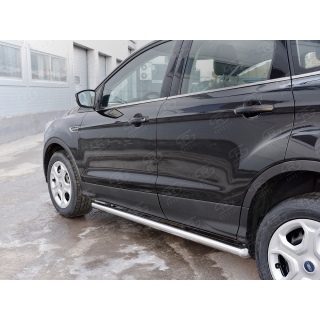 Пороги труба d63 мм из нержавеющей стали FORD Kuga (Форд Куга) с 2016 по 2019 год