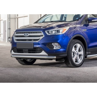 Защита переднего бампера из нержавеющей стали d57 мм FORD Kuga (Форд Куга) с 2016 по 2019 год