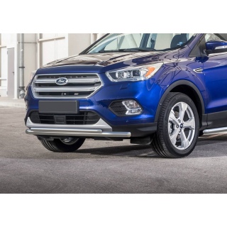 Защита переднего бампера из нержавеющей стали d57-42 мм FORD Kuga (Форд Куга) с 2016 по 2019 год