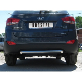 Защита заднего бампера d76 мм из нержавеющей стали HYUNDAI ix-35 (Хендай ix35)