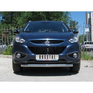 Защита переднего бампера d76 мм из нержавеющей стали HYUNDAI ix-35 (Хендай ix35)