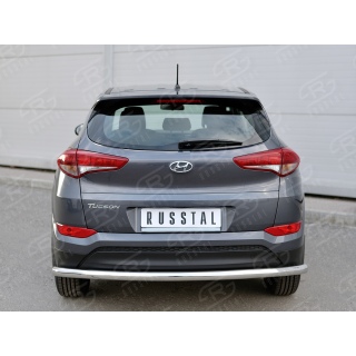 Защита заднего бампера из нержавеющей стали d63 мм Hyundai Tucson (Хендай Туссан) с 2015 г.в.