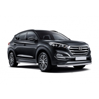 Защита переднего бампера из нержавеющей стали d57 мм Hyundai Tucson (Хендай Туссан) с 2015 г.в.