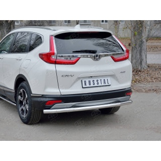 Защита заднего бампера из нерж.стали с загибами d63 мм HONDA CR-V (Хонда СРВ) с 2017 года