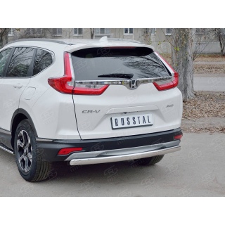 Защита заднего бампера из нерж.стали овальная d75х42 мм HONDA CR-V (Хонда СРВ) с 2017 года