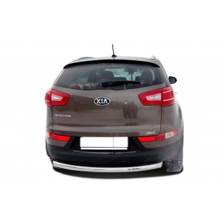 Защита заднего бампера d60 мм из нержавеющей стали KIA Sportage (Киа Спортейдж)