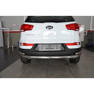 Защита угловая большая d60-42 мм из нержавеющей стали KIA Sportage (Киа Спортейдж)
