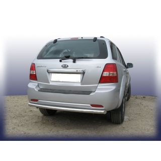 Защита заднего бампера из нержавеющей стали d57 мм KIA Sorento II (Киа Соренто) с 2006 года