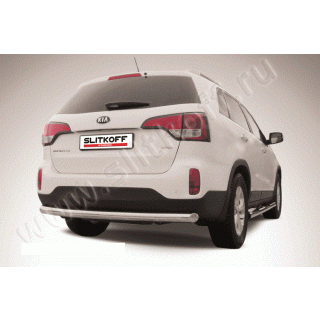 Защита заднего бампера d76 мм из нержавеющей стали KIA Sorento (Киа Соренто) с 2012 года