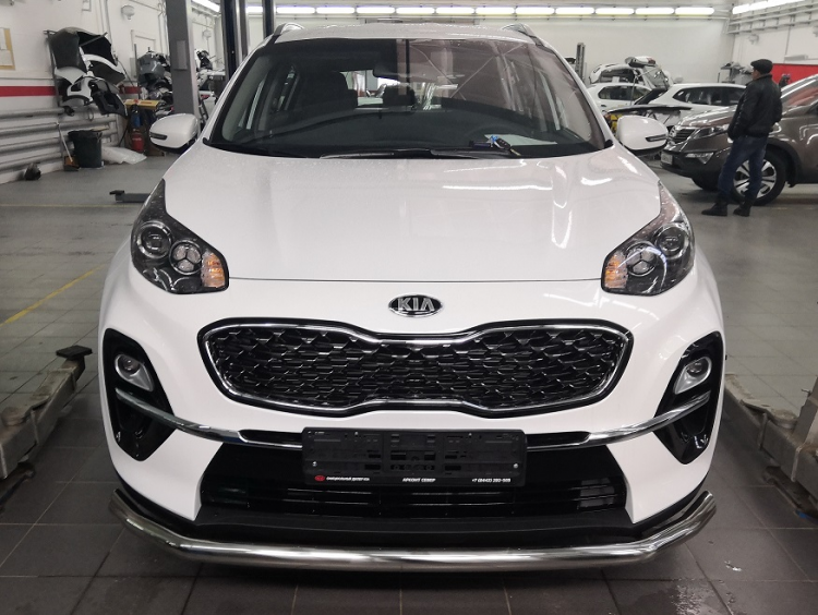 Защита переднего бампера KIA Sportage (Киа Спортейдж) с 2018 года