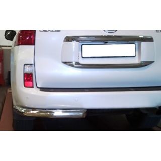 Защита заднего бампера из нержавеющей стали Уголки d76 мм LEXUS GX-460 (Лексус GX-460) с 2009 по 2013 год