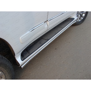 Защита штатного порога d42 мм LEXUS GX-460 (Лексус GX-460) с 2014 года