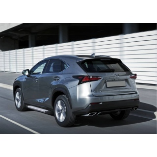 Пороги алюминиевые SILVER LEXUS NX 300 (Лексус NX 300) с 2014 года