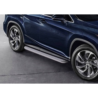 Пороги площадка с алюминиевым листом d57 мм Lexus RX 200t / 350 / 450h (Лексус RX 200t / 350 / 450h) с 2015 года