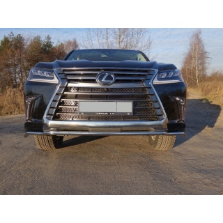 Защита переднего бампера d42 мм LEXUS LX-450d (Лексус LX-450d)