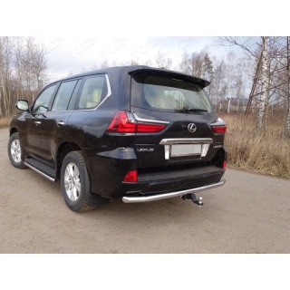 Защита заднего бампера d60 мм LEXUS LX-450d (Лексус LX-450d)
