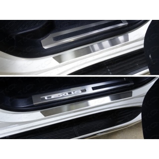Накладки на пороги (лист шлифованный) LEXUS LX-450d (Лексус LX-450d)