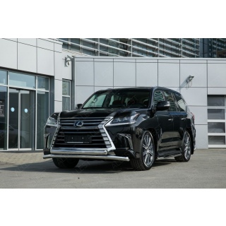 Защита переднего бампера, d76-75х42 мм LEXUS LX-450d (Лексус LX-450d)