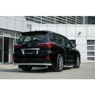 Защита заднего бампера d76 мм LEXUS LX-450d (Лексус LX-450d) с 2015 года