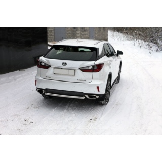 Защита заднего бампера d60 мм Lexus RX 200t / 350 / 450h (Лексус RX 200t / 350 / 450h) с 2015 года