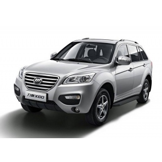 Пороги алюминиевые с черным стальным кантом LIFAN X-60 (Лифан Х-60)