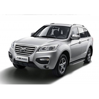 Пороги алюминиевые с нержавеющим кантом LIFAN X-60 (Лифан Х-60)