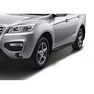 Пороги алюминиевые BLACK LIFAN X-60 (Лифан Х-60) с 2012 года