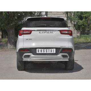 Защита заднего бампера d42 мм LIFAN X-70 (Лифан Х-70) с 2018 года
