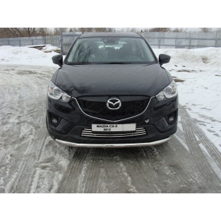 Решетка радиатора 16 мм из нержавеющей стали MAZDA CX-5 (Мазда СХ-5)
