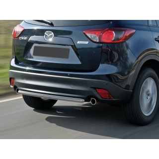 Защита заднего бампера d42 мм из нержавеющей стали MAZDA CX-5 (Мазда СХ-5)