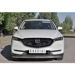 Защита переднего бампера d63 мм Mazda CX-5 (Мазда СХ-5) с 2017 года