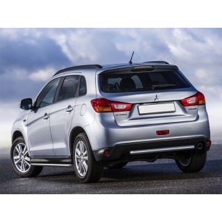 Защита заднего бампера из нержавеющей стали короткая d57 мм MITSUBISHI ASX (Митсубиши ASX) с 2013 года