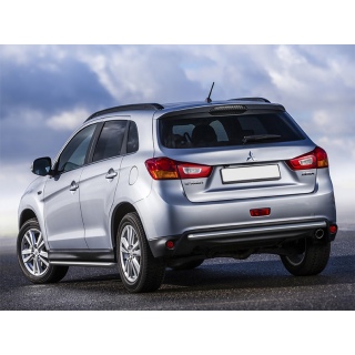 Защита заднего бампера из нержавеющей стали d57 мм MITSUBISHI ASX (Митсубиши ASX) с 2013 года
