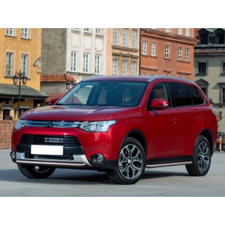Защита переднего бампера из нержавеющей стали d57 мм MITSUBISHI Outlander  (Митсубиши Аутлендер) c  2014 года
