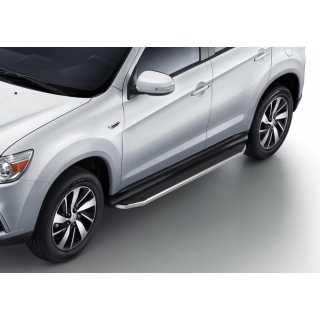 Пороги алюминиевые с нержавеющим кантом MITSUBISHI ASX (Митсубиши ASX) с 2017 года