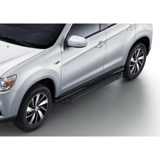 Пороги алюминиевые BLACK MITSUBISHI ASX (Митсубиши ASX) с 2017 года