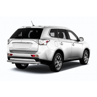 Защита заднего бампера из нержавеющей стали d57 мм MITSUBISHI Outlander (Митсубиши Аутлендер) c 2015 по 2018 год