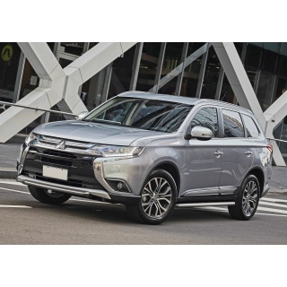 Защита переднего бампера из нержавеющей стали, короткая d57 мм MITSUBISHI Outlander (Митсубиши Аутлендер) c 2015 по 2018 год