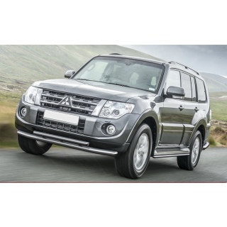 Защита переднего бампера из нержавеющей стали d76-57 мм MITSUBISHI Pajero IV (Митсубиши Паджеро 4)