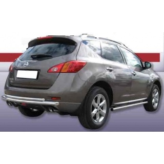 Защита заднего бампера из нержавеющей стали двойная 57-42 мм NISSAN Murano (Ниссан Мурано)