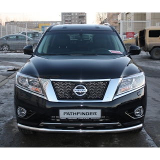 Защита переднего бампера 60 мм NISSAN Pathfinder (Ниссан Патфайндер) c 2014 года